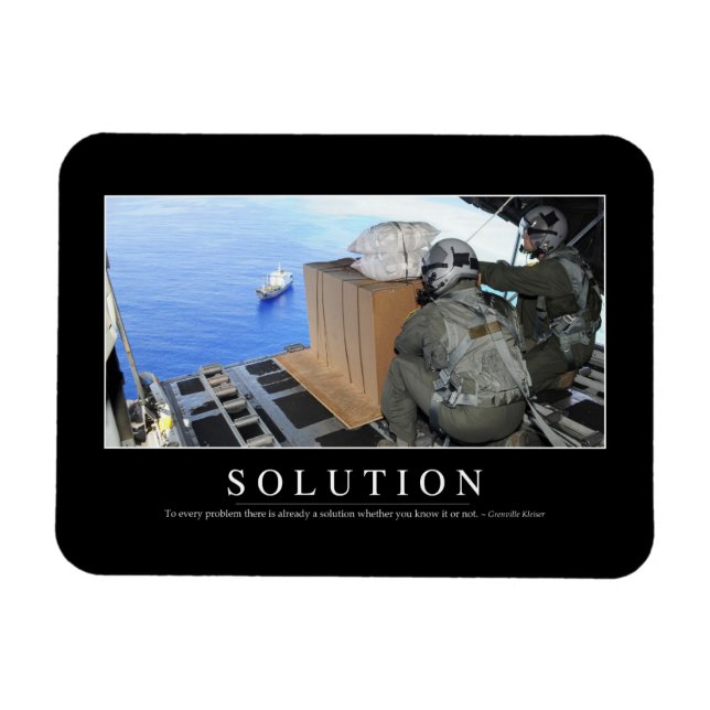 Solution: Inspirational Quote 2 Magnet (Horizontal)