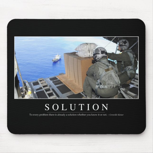 Solution: Inspirational Quote 2 Mouse Pad (Front)