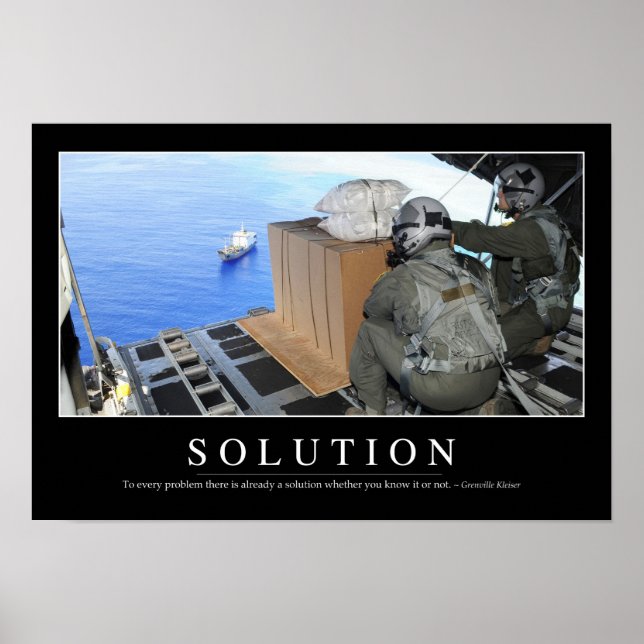 Solution: Inspirational Quote 2 Poster (Front)