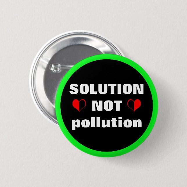 Solution NOT pollution & Hearth Extinct Rebellion Button (Front & Back)