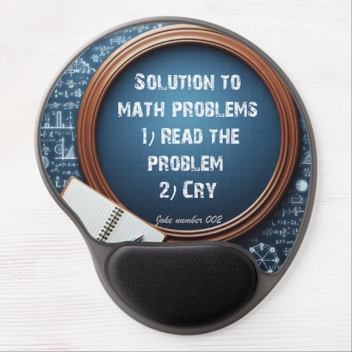 Solution to math problems gel mouse pad