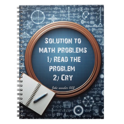 Solution to math problems Spiral Photo Notebook