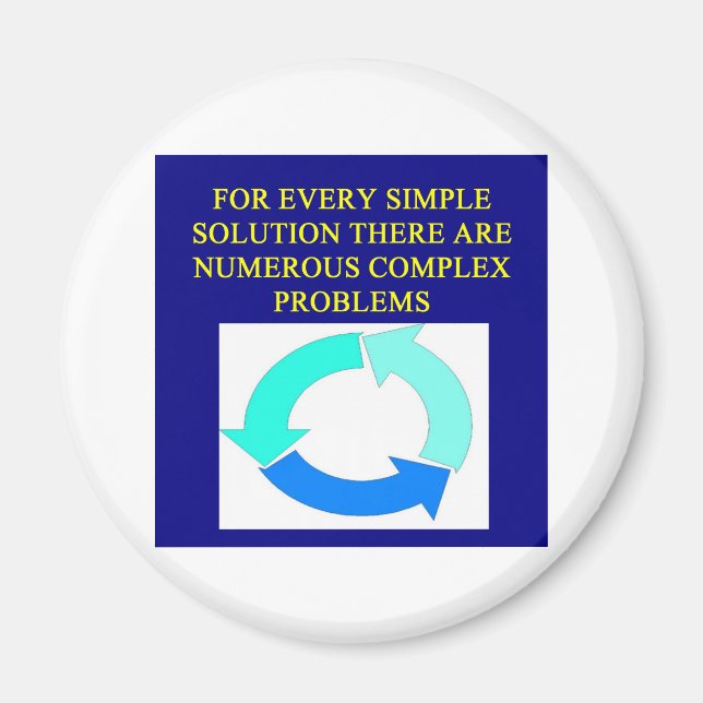 solutions and problems proverbs magnet (Front)