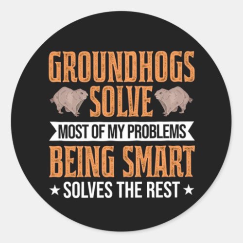 Solutions Groundhog Day Classic Round Sticker