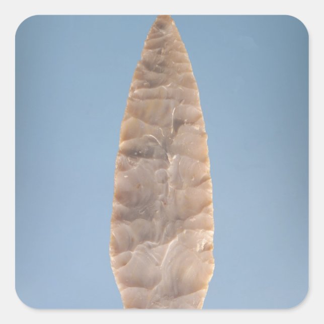 Solutrean 'laurel leaf' blade, found at Volgu, Square Sticker (Front)