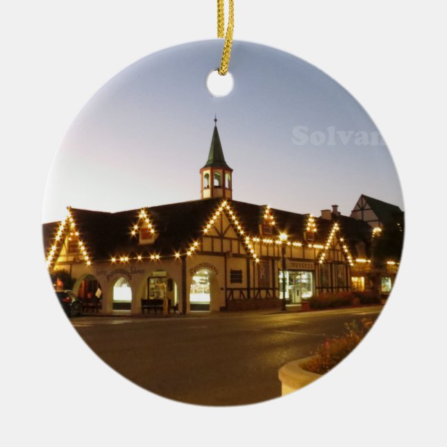Solvang California Ceramic Ornament (Front)