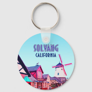Solvang Danish Downtown California Vintage Keychain