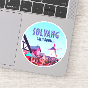 Solvang Danish Downtown California Vintage Sticker