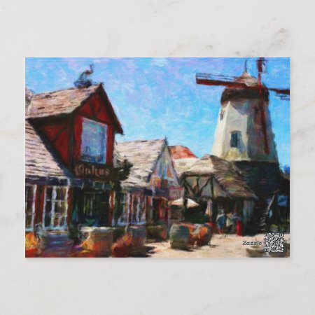 Solvang Windmill Postcard