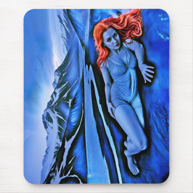 “Sólvátra”  - Flame Beneath Ice Mouse Pad (Front)