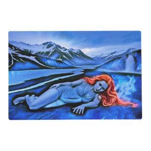 “Sólvátra” - Flame Beneath Ice Placemat