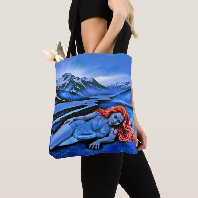 “Sólvátra”  - Flame Beneath Ice Tote Bag (Close Up)