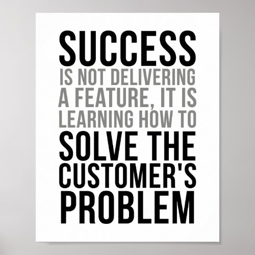 Solve The Customers Problem Poster