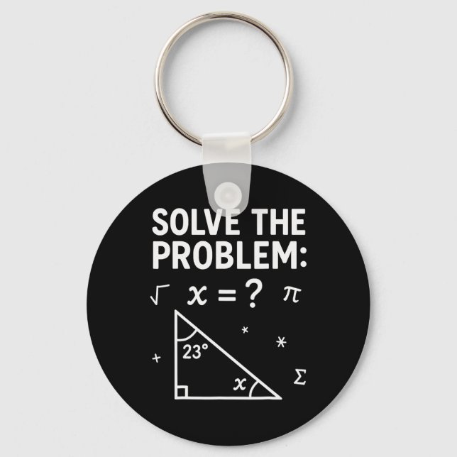 Solve The Problem Do The Math 67 Meme Funny Teache Keychain (Front)