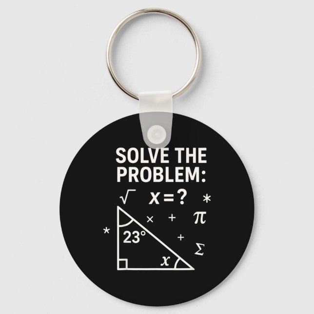 Solve The Problem Funny Math 67 Meme Teacher Stude Keychain (Front)