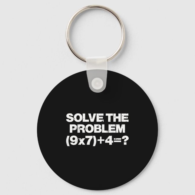 Solve The Problem Math 67 Meme 6 7 Costume Kids Bo Keychain (Front)
