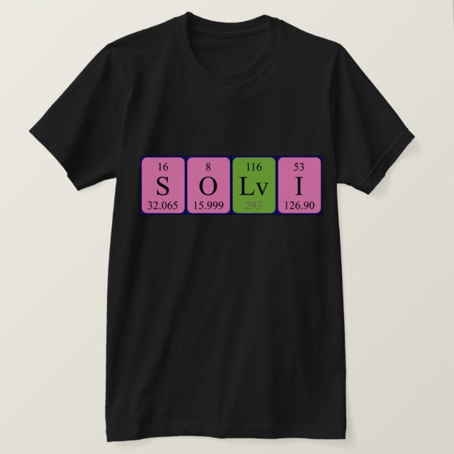 Sölvi periodic table name shirt (Design Front)
