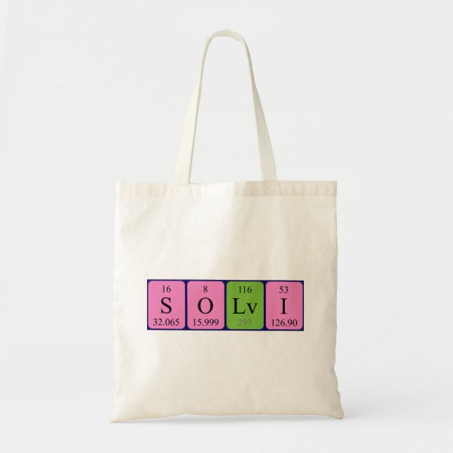 Sölvi periodic table name tote bag (Front)