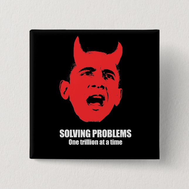 Solving problems, one trillion at a time pinback button (Front)