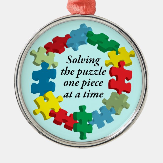 Solving the Puzzle...Blue Ornament (Front)