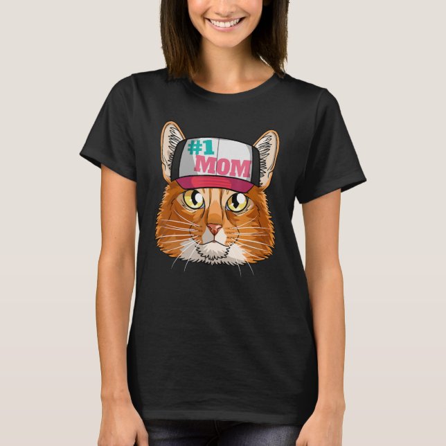 Somali Cat 1 Mom Mothers Day Decor T-Shirt (Front)