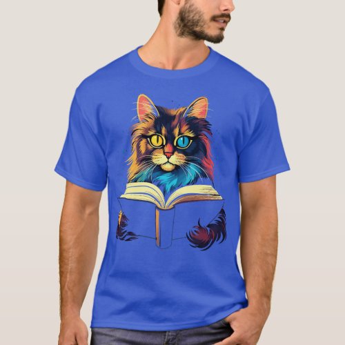 Somali Cat Reads Book T_Shirt