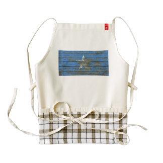 Somali Flag on Rough Wood Boards Effect Zazzle HEART Apron