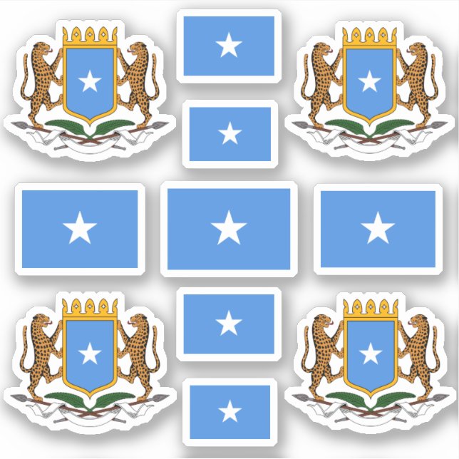 Somali national symbols /Coat of arms and flag Sticker (Front)