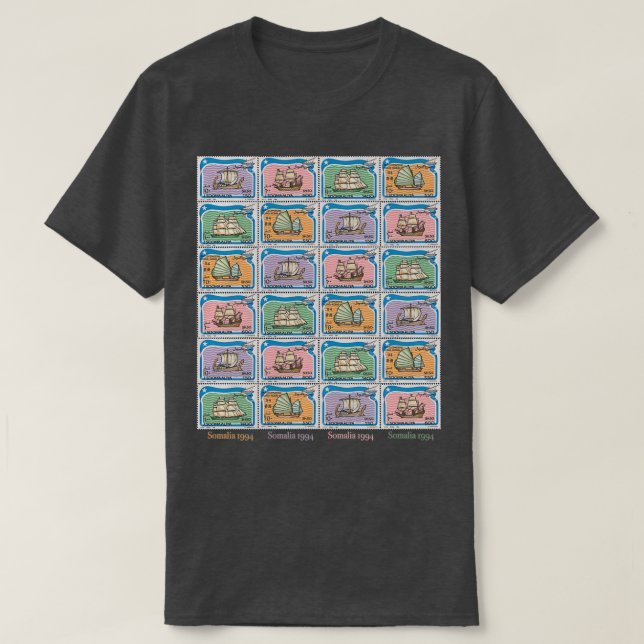 Somali Stamps 1994 Ships T-Shirt (Design Front)