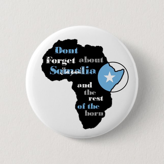 Somalia Aid Button- "Africa Exists" Series Pinback Button (Front)