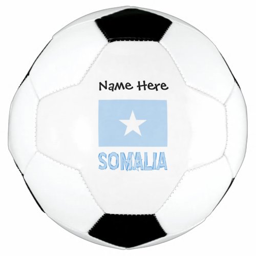 Somalia and Somali Flag with Your Name Soccer Ball