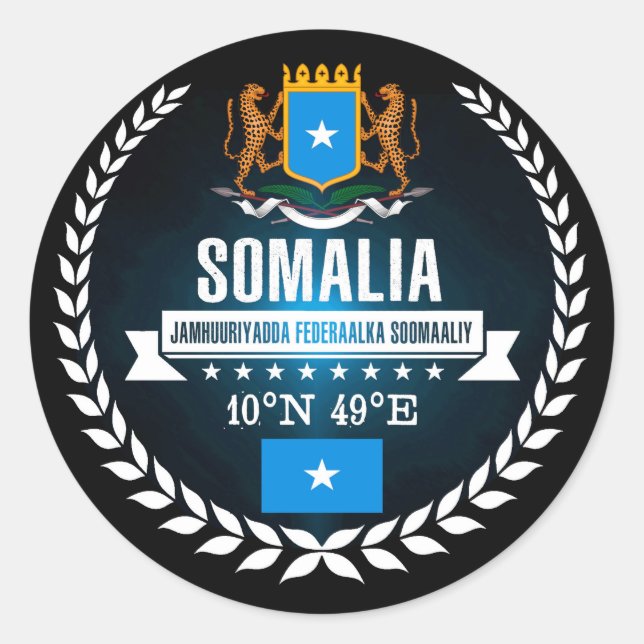 Somalia Classic Round Sticker (Front)