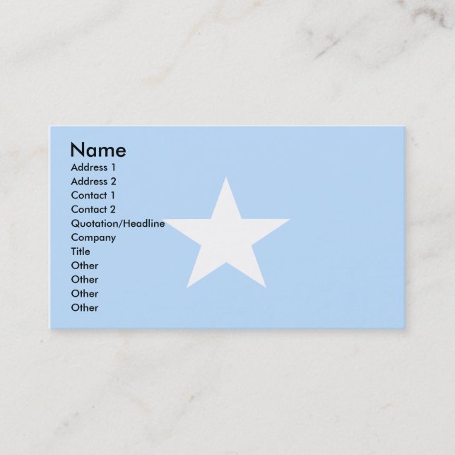 Somalia Flag Business Card (Front)