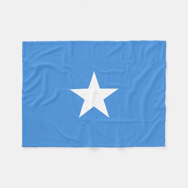 Somalia Flag Fleece Blanket (Front (Horizontal))