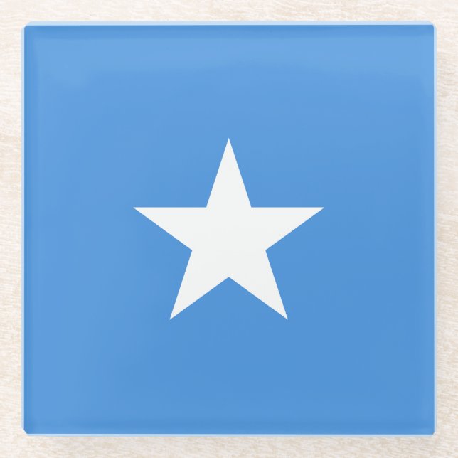 Somalia Flag Glass Coaster (Front)