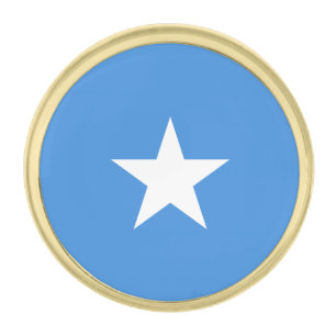 Somalia Flag Gold Finish Lapel Pin