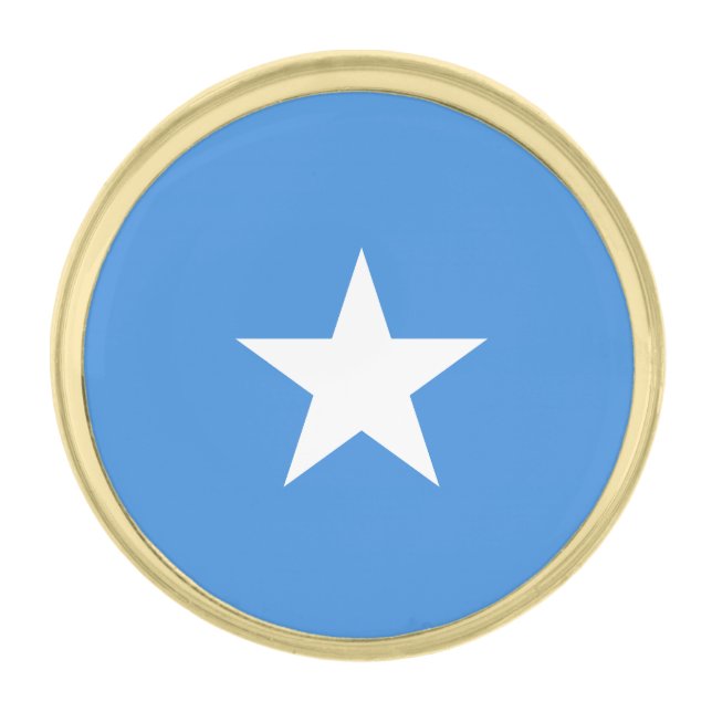 Somalia Flag Gold Finish Lapel Pin (Front)