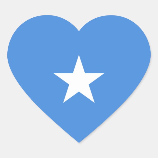 somalia flag heart sticker (Front)