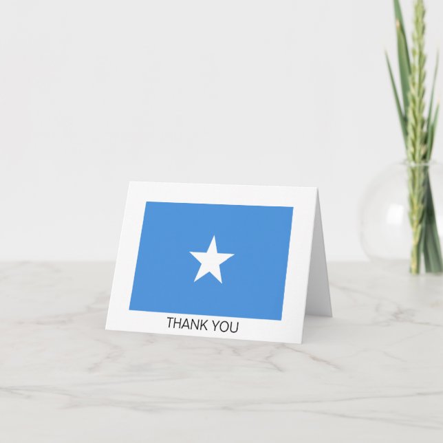 Somalia Flag Letterpress Thank You Card (Front)