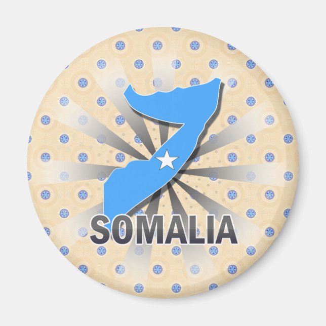 Somalia Flag Map 2.0 Magnet (Front)