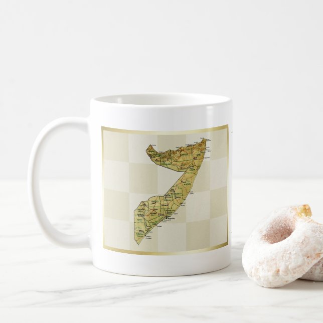 Somalia Flag + Map Mug (With Donut)