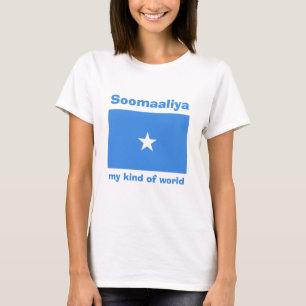 Somalia Flag + Map + Text T-Shirt