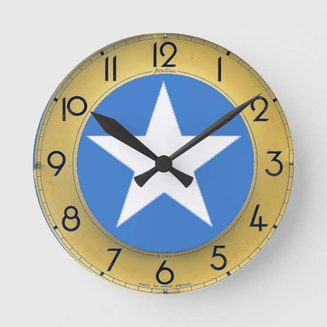 Somalia Flag Round Clock (Front)