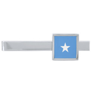 Somalia Flag Silver Finish Tie Bar