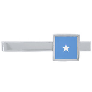 Somalia flag silver finish tie bar