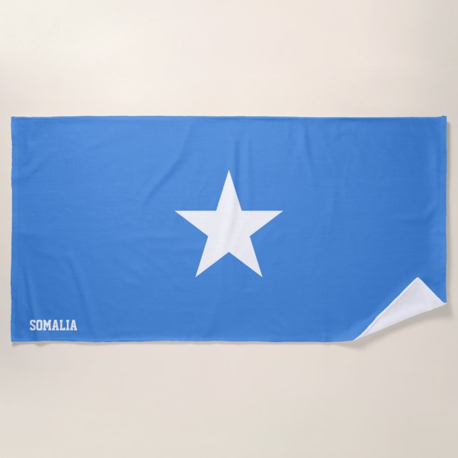 Somalia Flag Splendid Patriotic Beach Towel (Front)