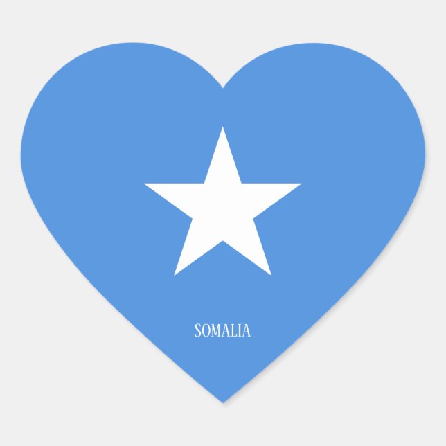 Somalia Flag Splendid Patriotic Heart Sticker (Front)