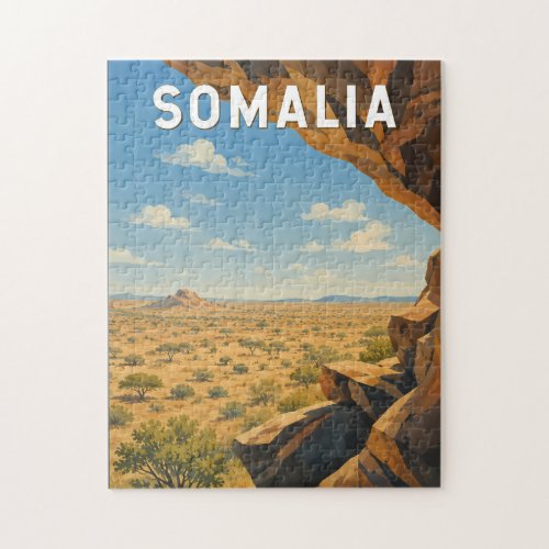 Somalia Illustration Travel Art Vintage Jigsaw Puzzle