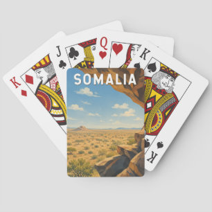 Somalia Illustration Travel Art Vintage Poker Cards