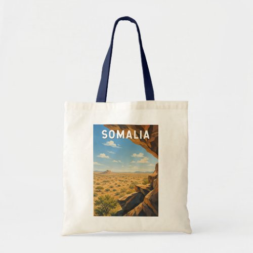 Somalia Illustration Travel Art Vintage Tote Bag